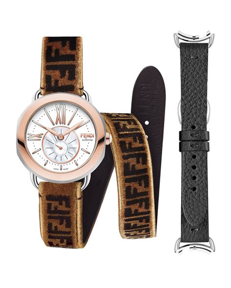 fendi selleria watch band|Fendi Selleria Watch & Strap Set .